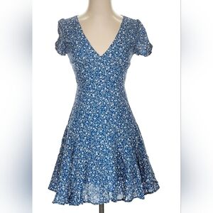 Princess Polly Blue Floral Mini Dress  Size 2